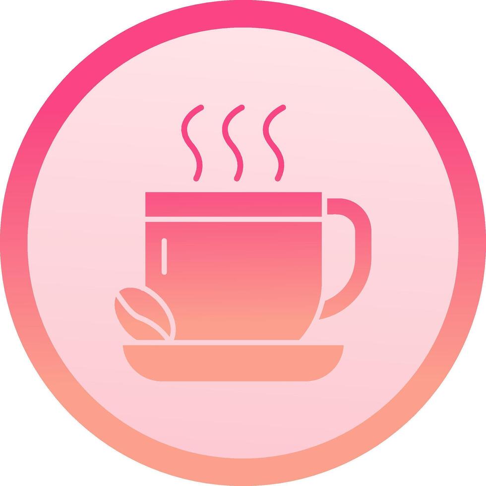 café sólido circulo grado icono vector