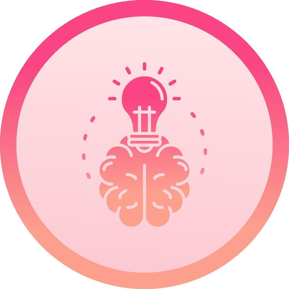 Brainstroming solid circle gradeint Icon vector