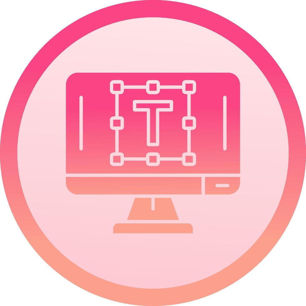 Text editor solid circle gradeint Icon vector