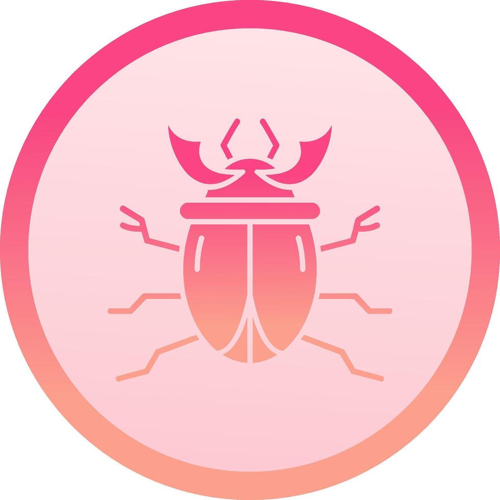 Beetle solid circle gradeint Icon vector