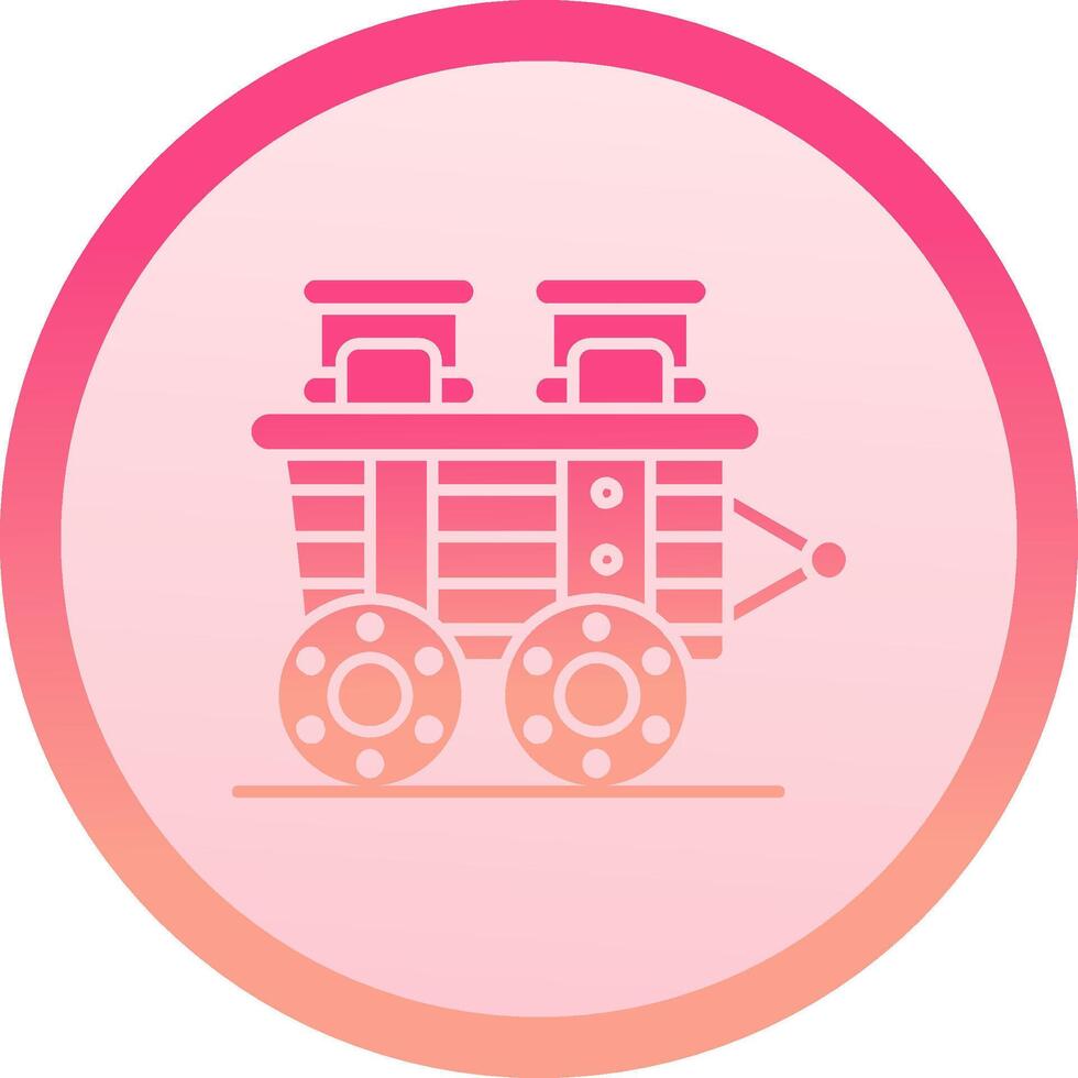 Cart solid circle gradeint Icon vector