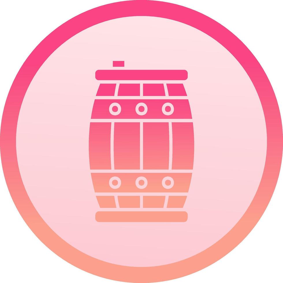 Barrel solid circle gradeint Icon vector