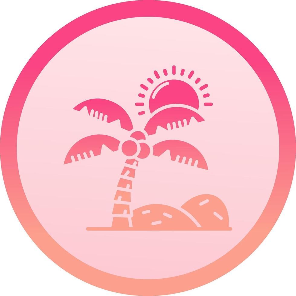 Oasis solid circle gradeint Icon vector