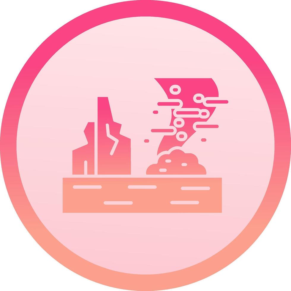 Sandstorm solid circle gradeint Icon vector