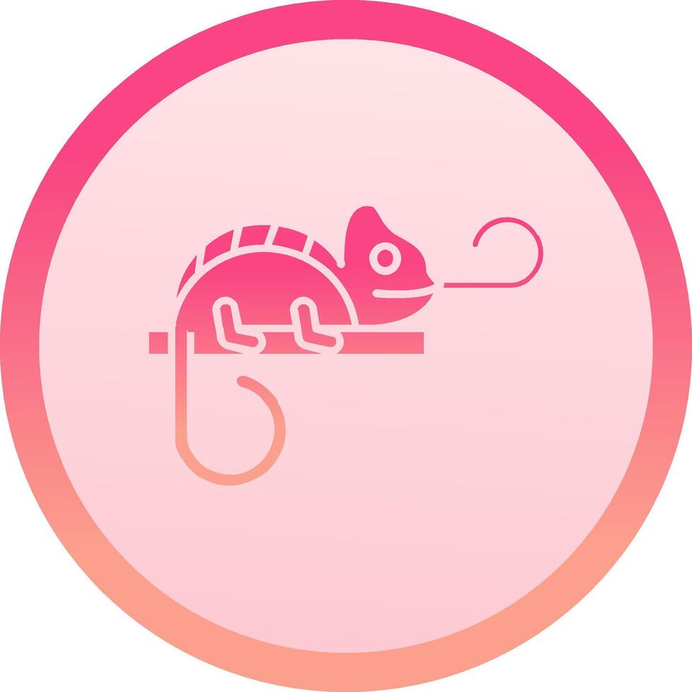 Chameleon solid circle gradeint Icon vector