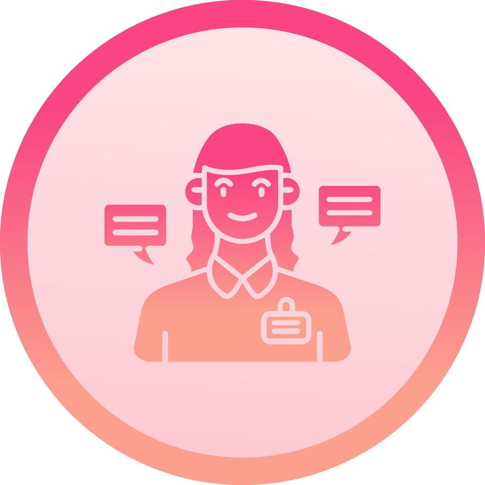 Public relation solid circle gradeint Icon vector