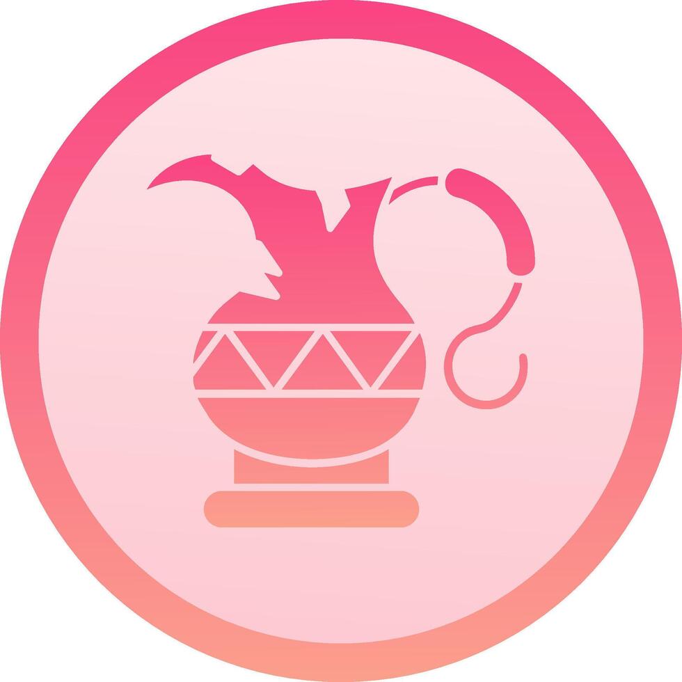 Kettle solid circle gradeint Icon vector