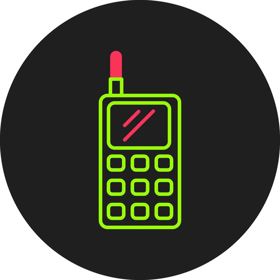 Walkie Talkie Glyph Circle Icon vector