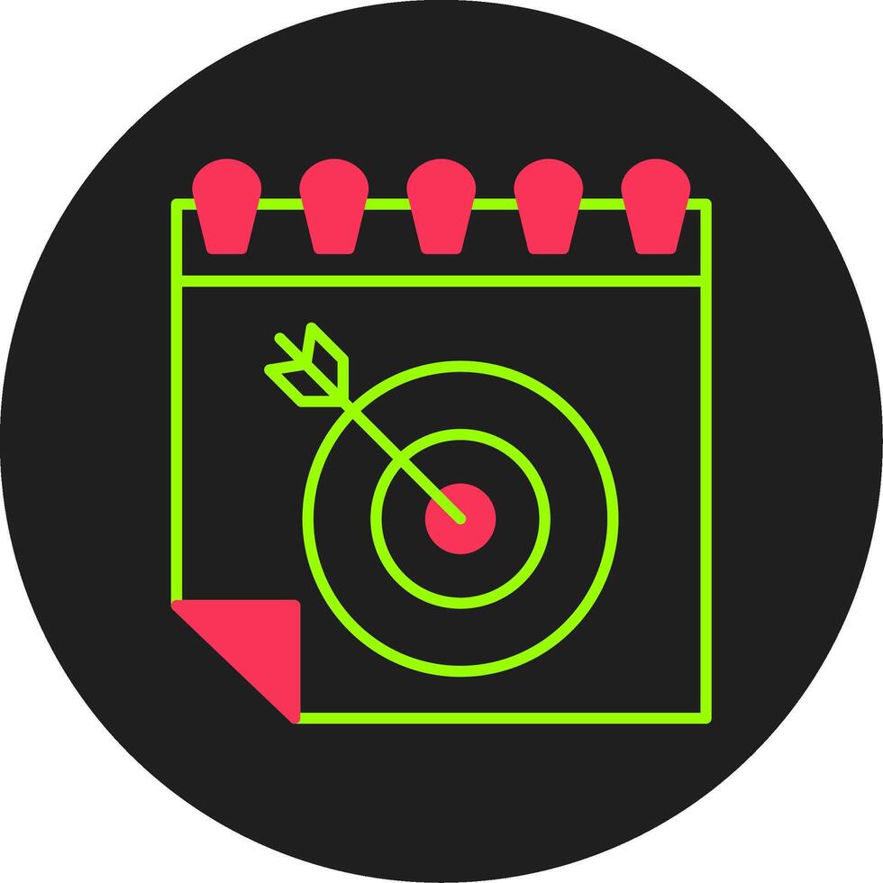 Target Glyph Circle Icon vector