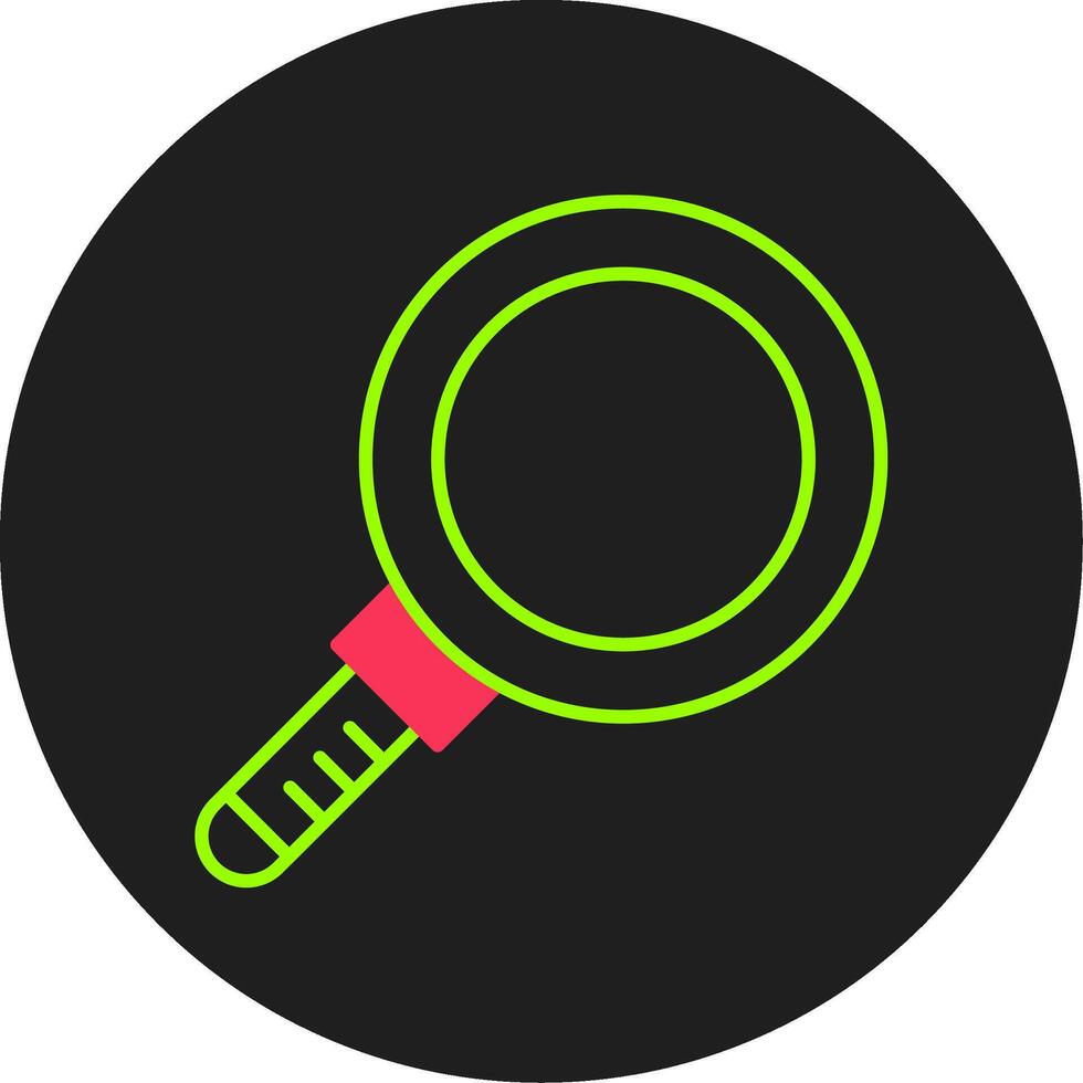 Magnifying Glass Glyph Circle Icon vector