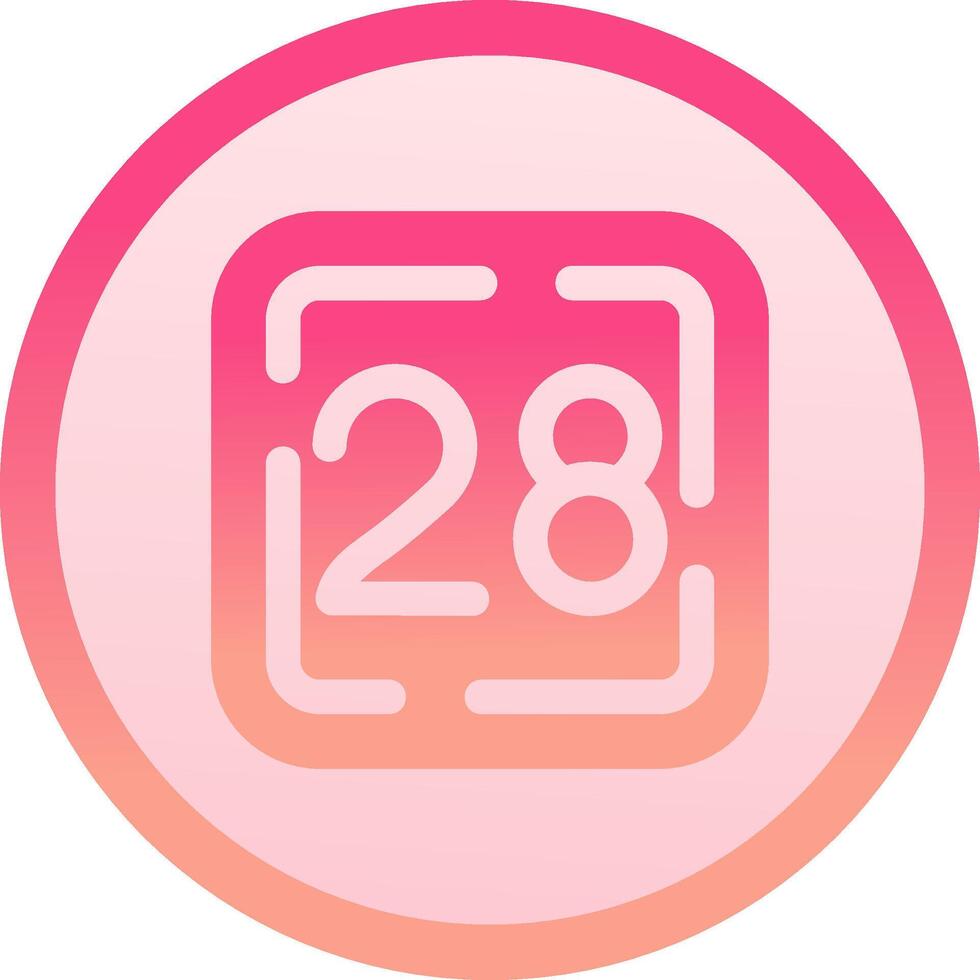 Twenty Eight solid circle gradeint Icon vector