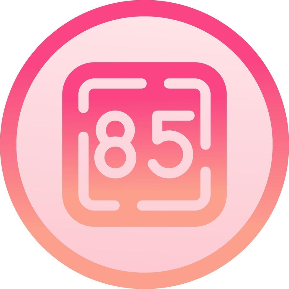 Eighty Five solid circle gradeint Icon vector