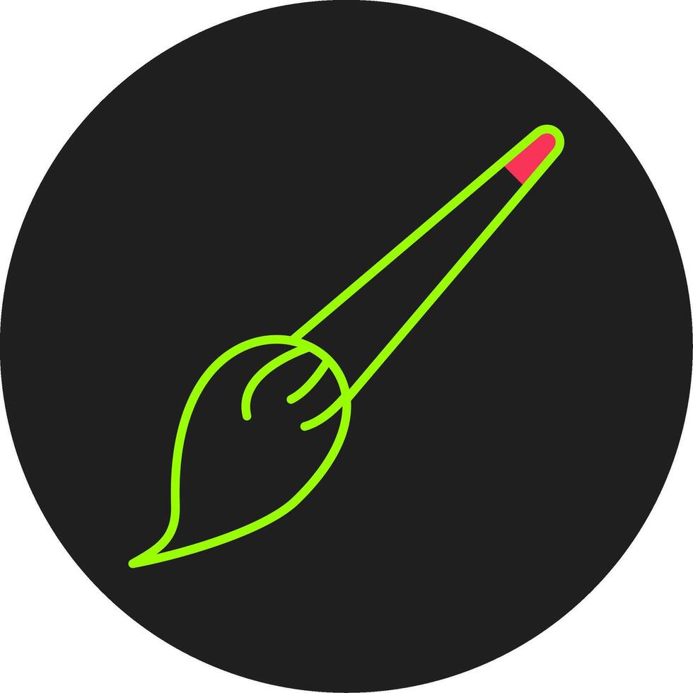 Brush Glyph Circle Icon vector