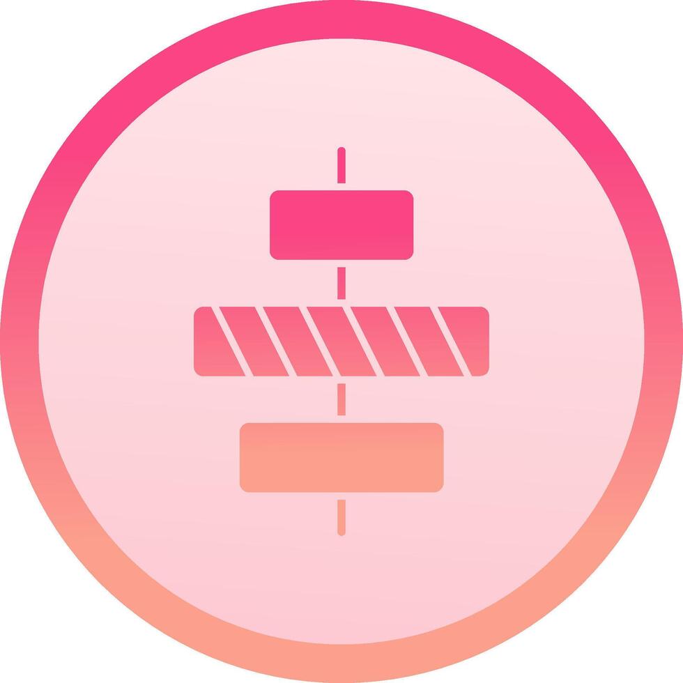 Center alignment solid circle gradeint Icon vector