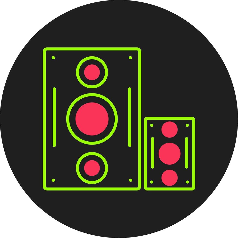 Speaker Glyph Circle Icon vector