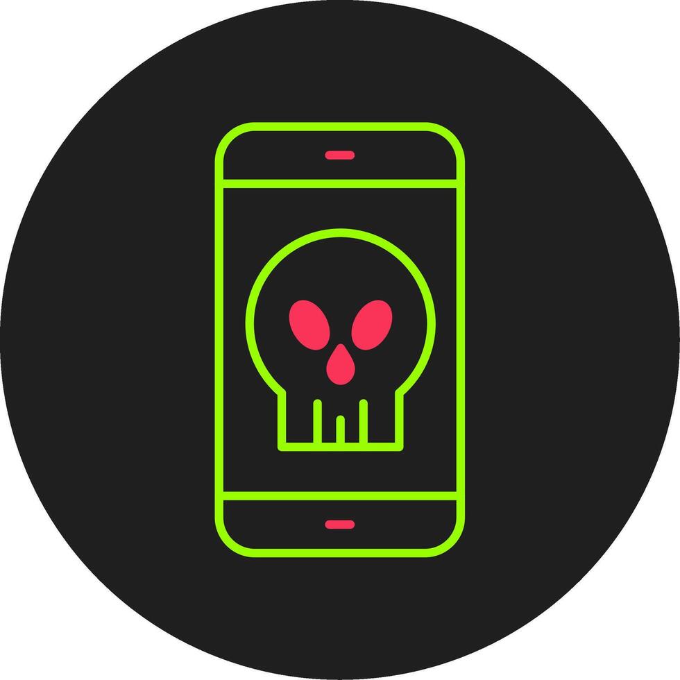 Smartphone Glyph Circle Icon vector