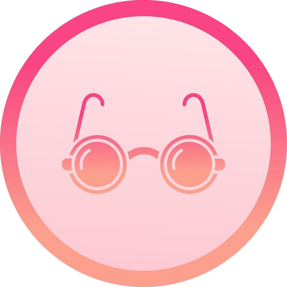 Eyeglasses solid circle gradeint Icon vector