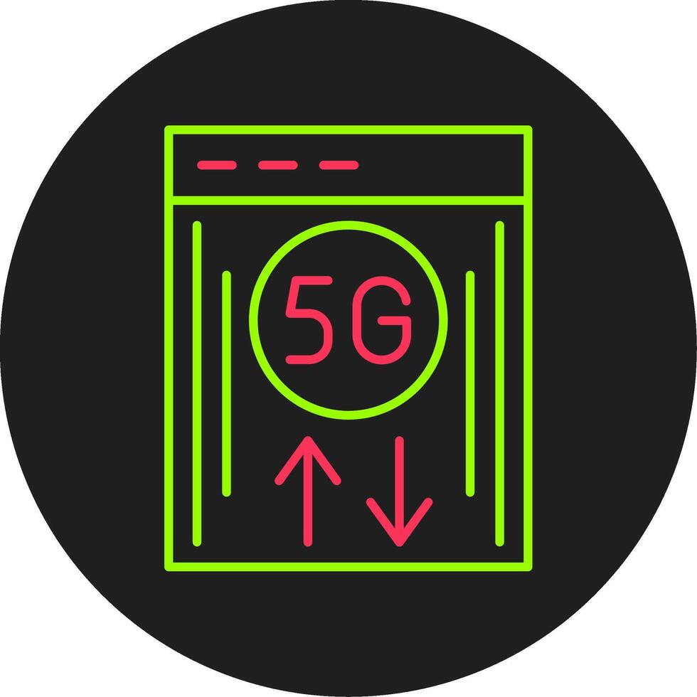 Bandwidth Glyph Circle Icon vector