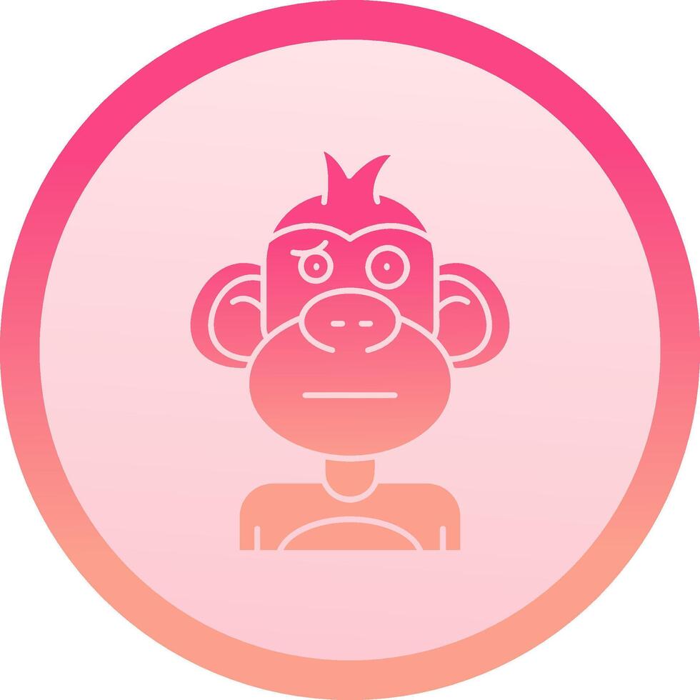 Confused solid circle gradeint Icon vector