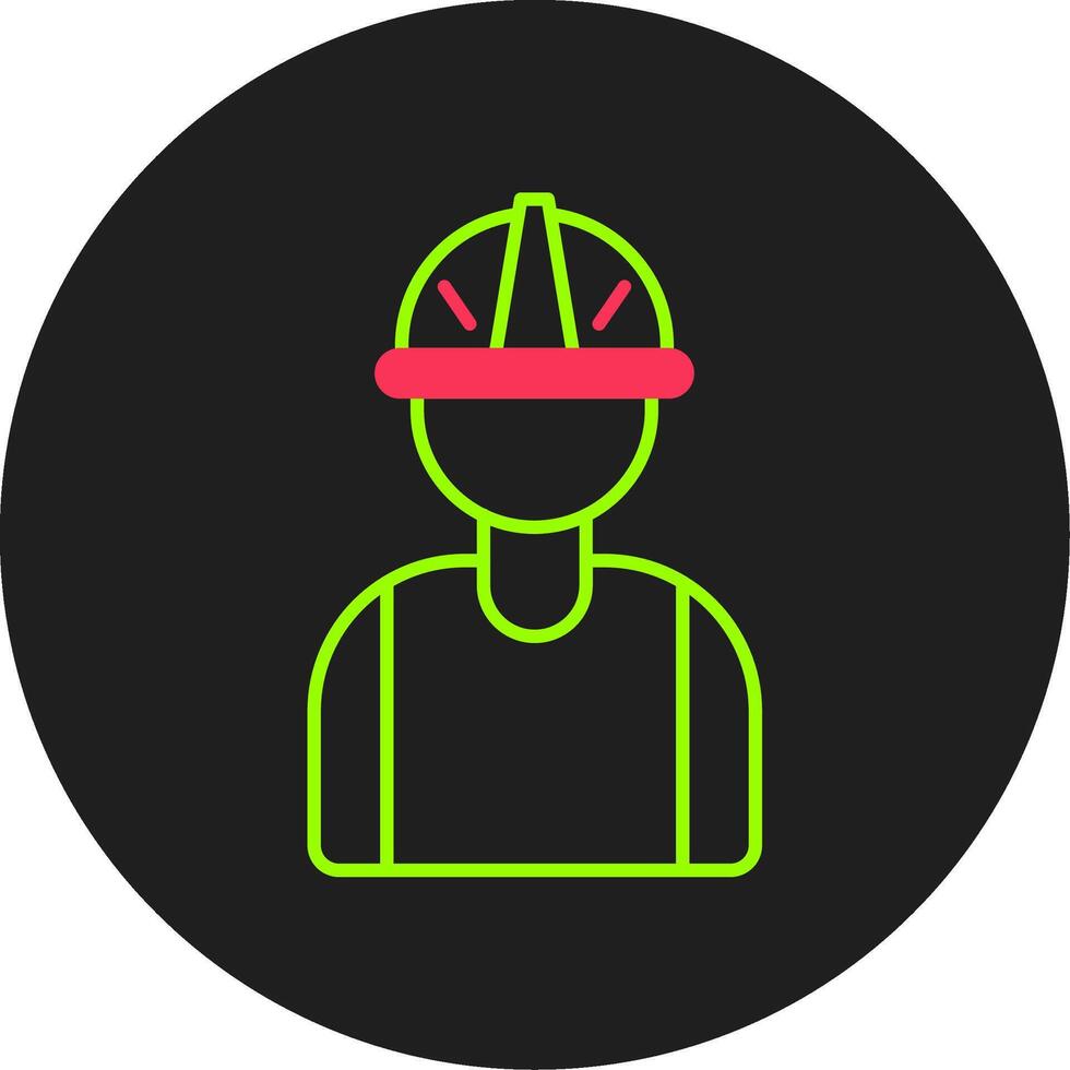 Worker Glyph Circle Icon vector