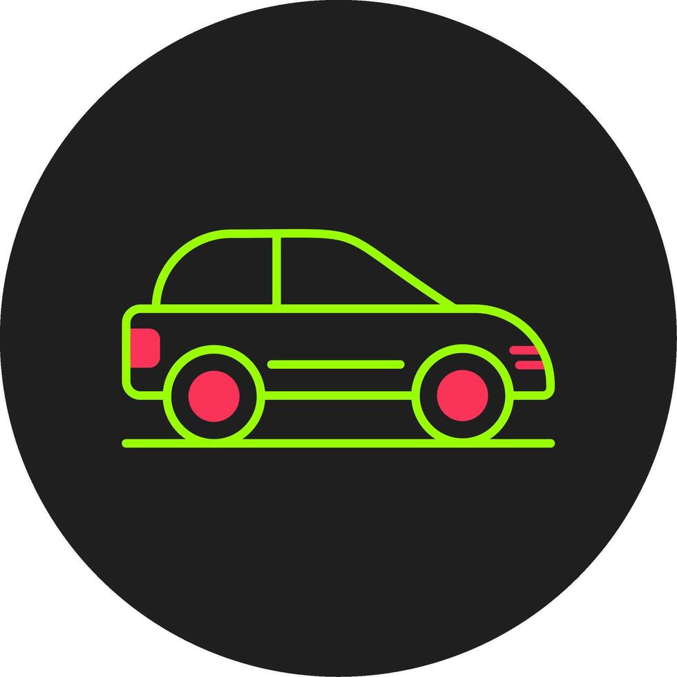 Car Glyph Circle Icon vector