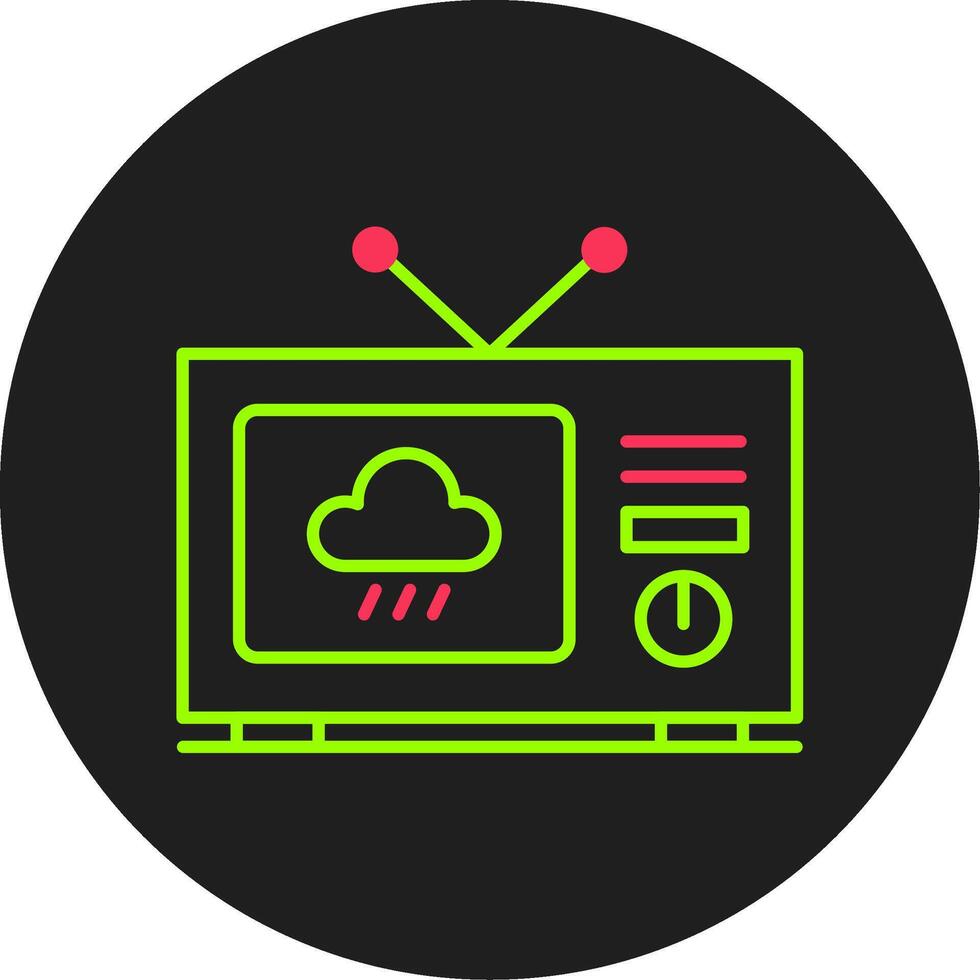 Weather News Glyph Circle Icon vector