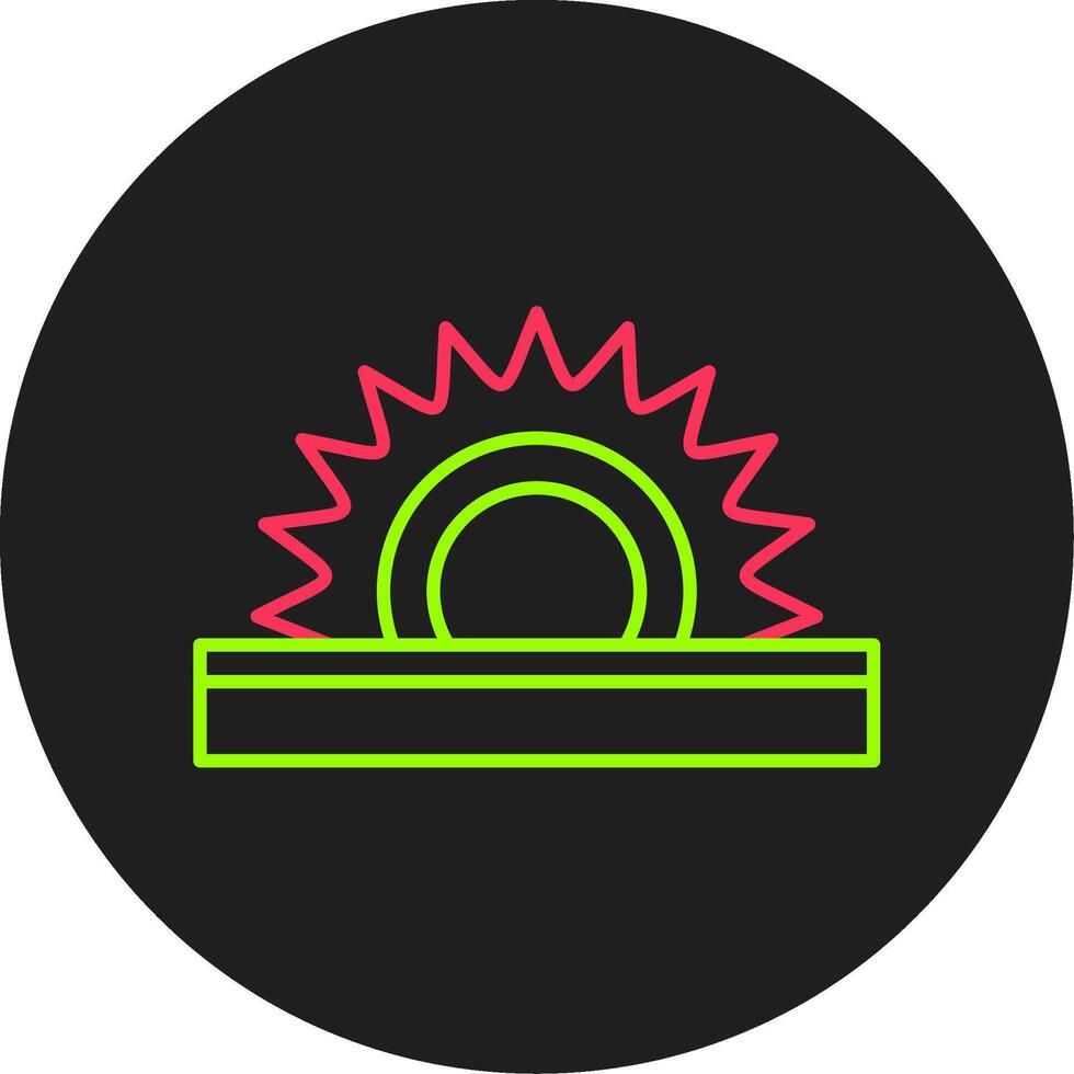 Circular Saw Glyph Circle Icon vector