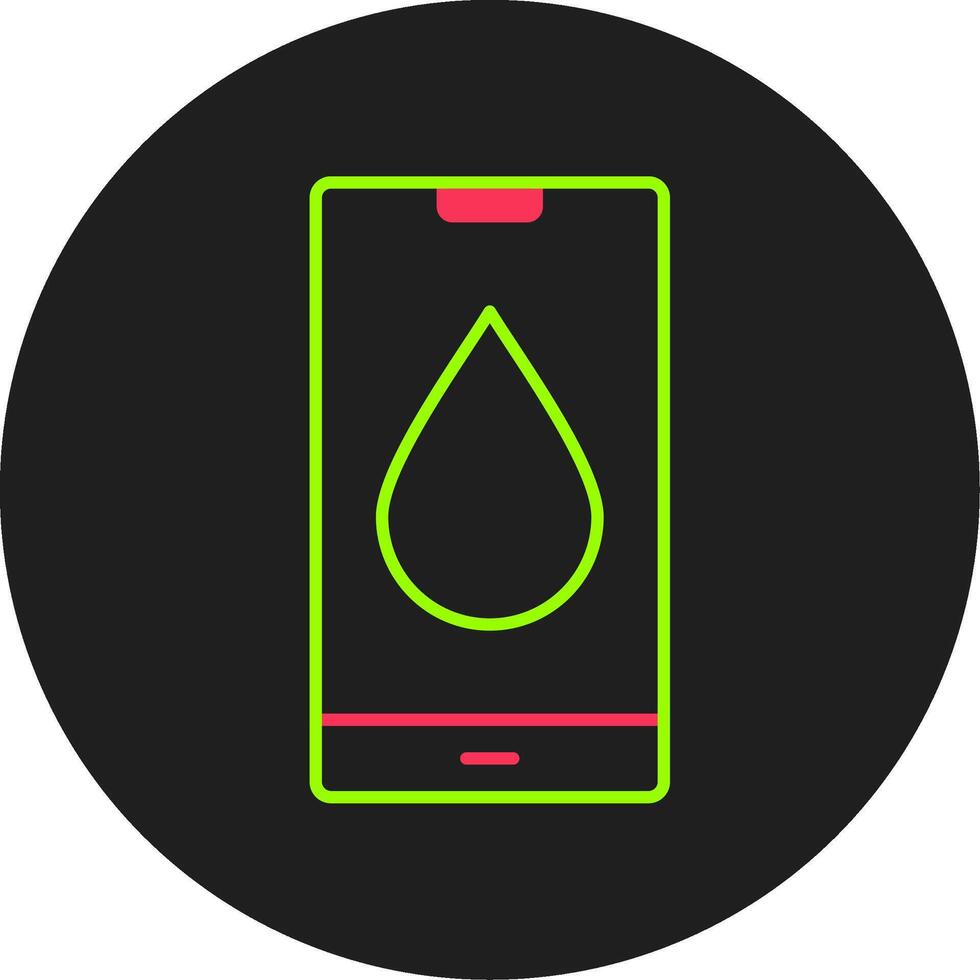 Water Drop Glyph Circle Icon vector