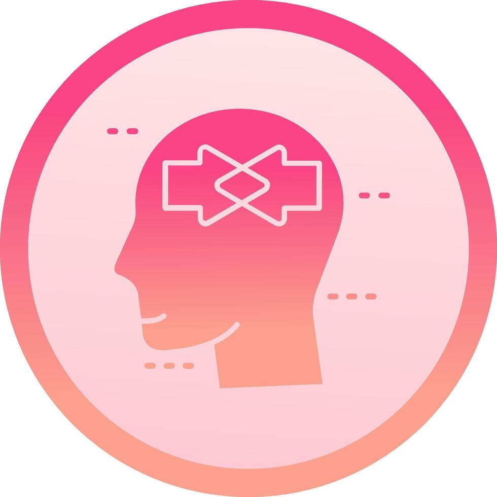 Conflict solid circle gradeint Icon vector