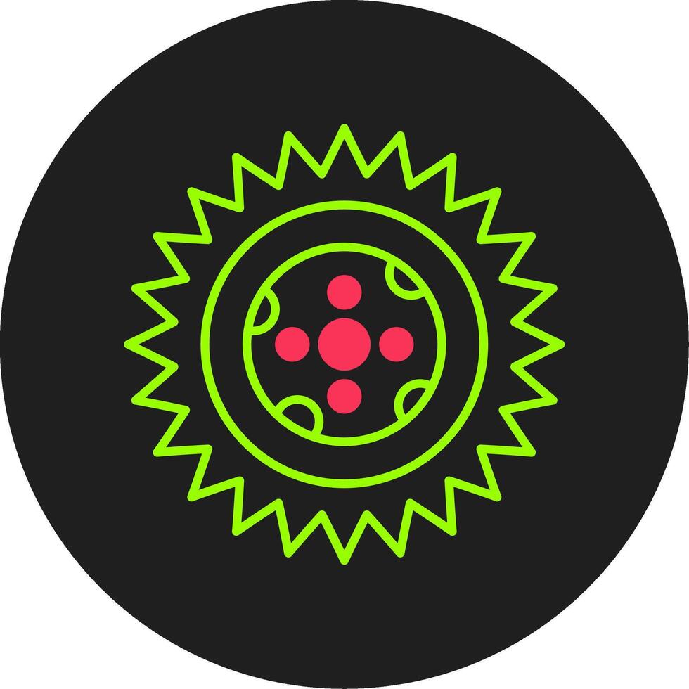 Moon Glyph Circle Icon vector