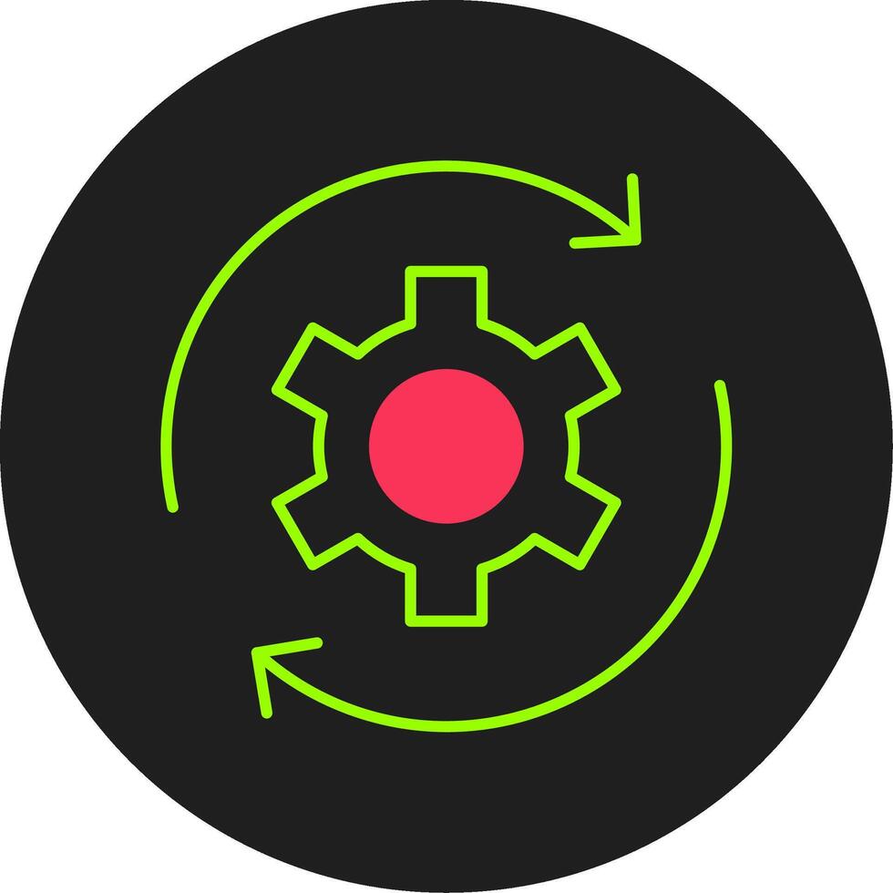Recycle Glyph Circle Icon vector