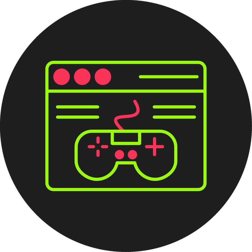 Videogame Glyph Circle Icon vector