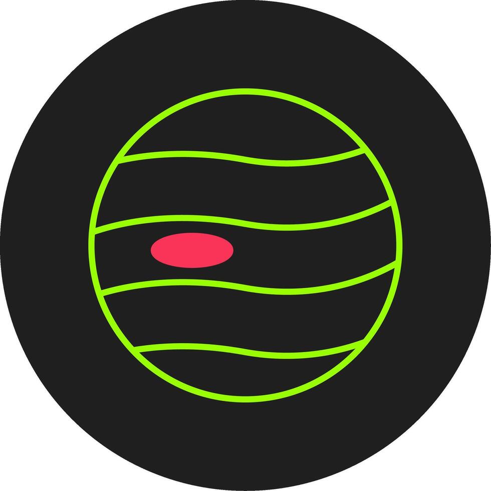 Planet Glyph Circle Icon vector