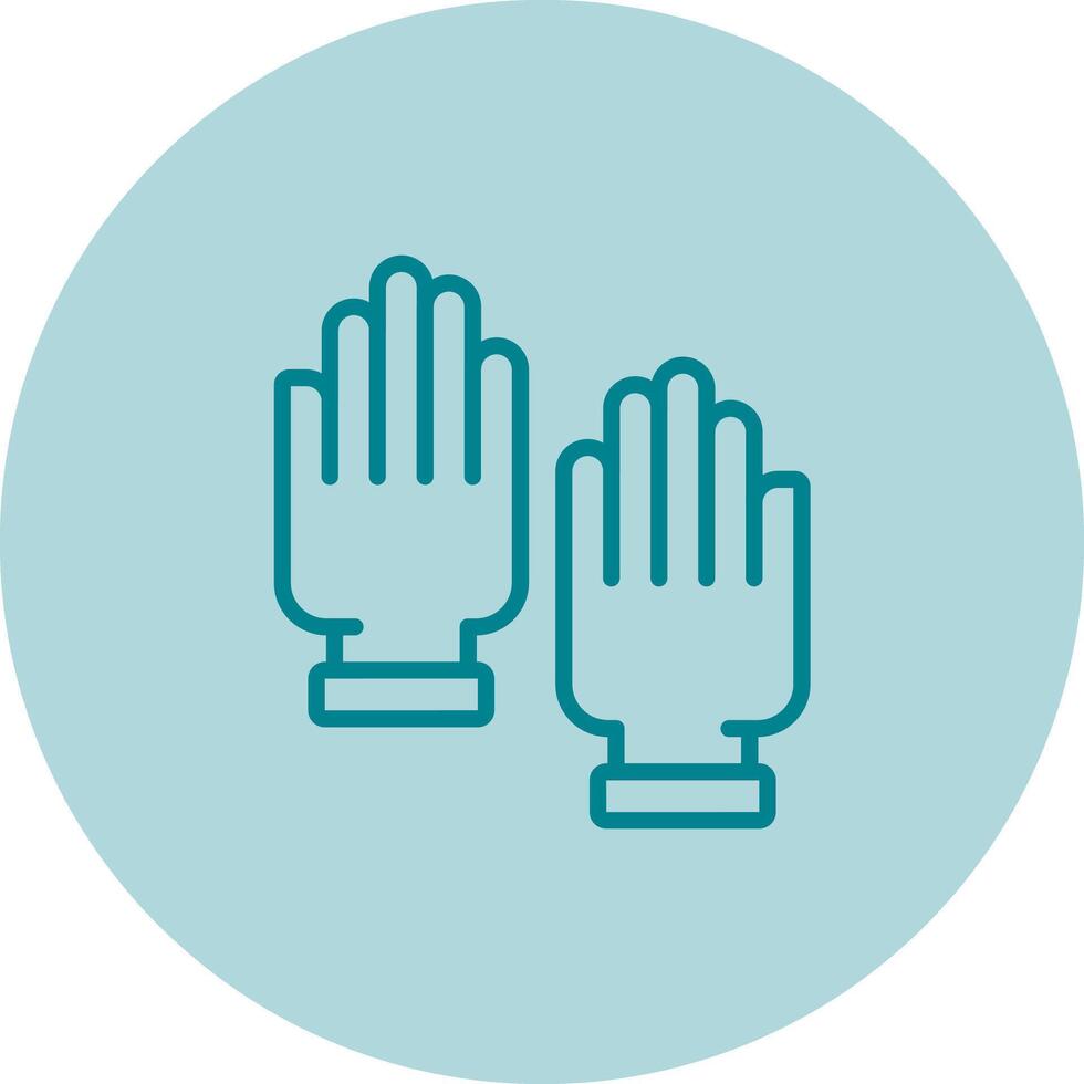 Rubber Gloves Vector Icon