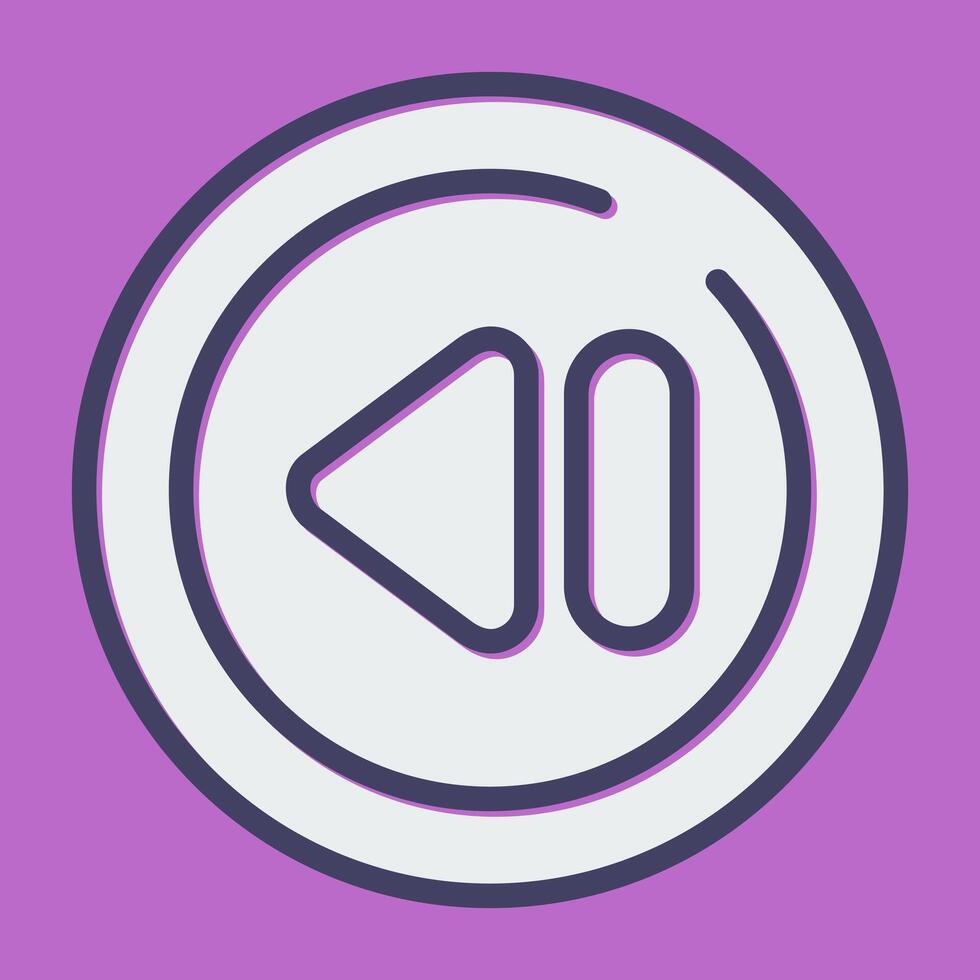 Previous Track Circle Vector Icon