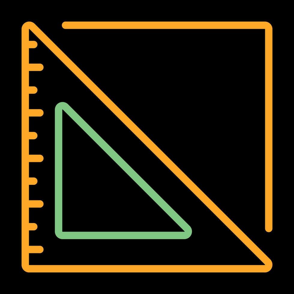 Triangular Ruler Vector Icon