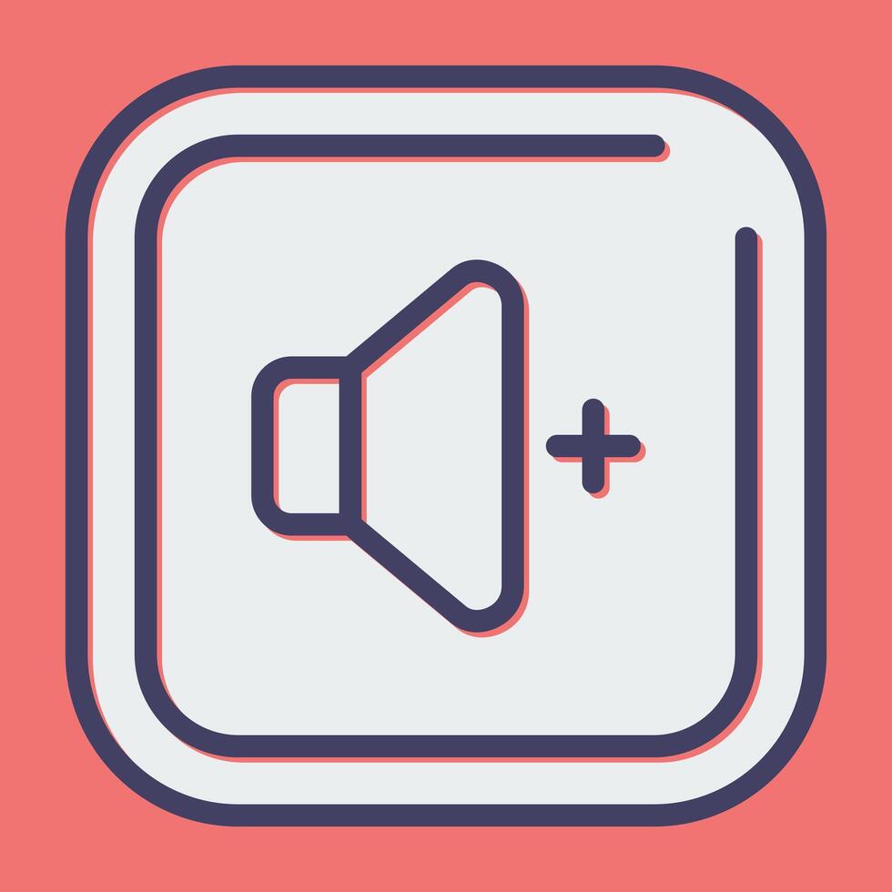 Volume Up Square Vector Icon