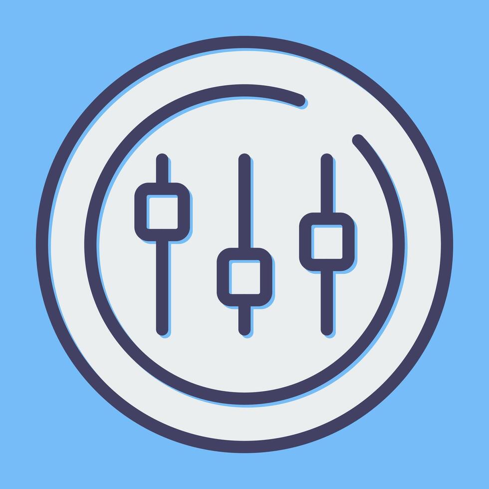 Music Equalizer Circle Vector Icon