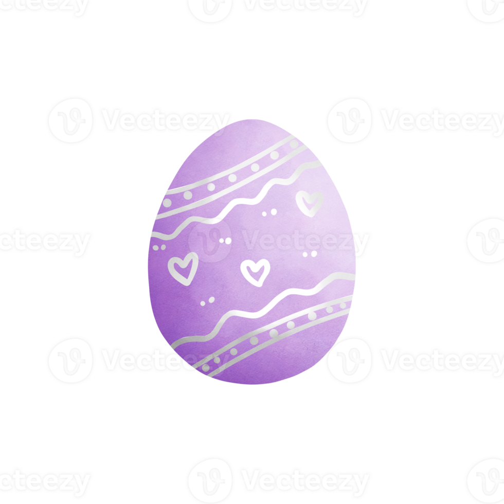 Easter egg clipart, various colorful Easter eggs, Easter holiday illustrations. png