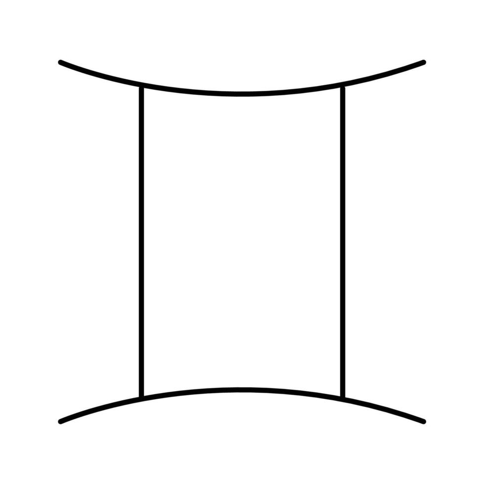 The zodiac sign is Gemini. Editable vector icon in a minimalistic style.