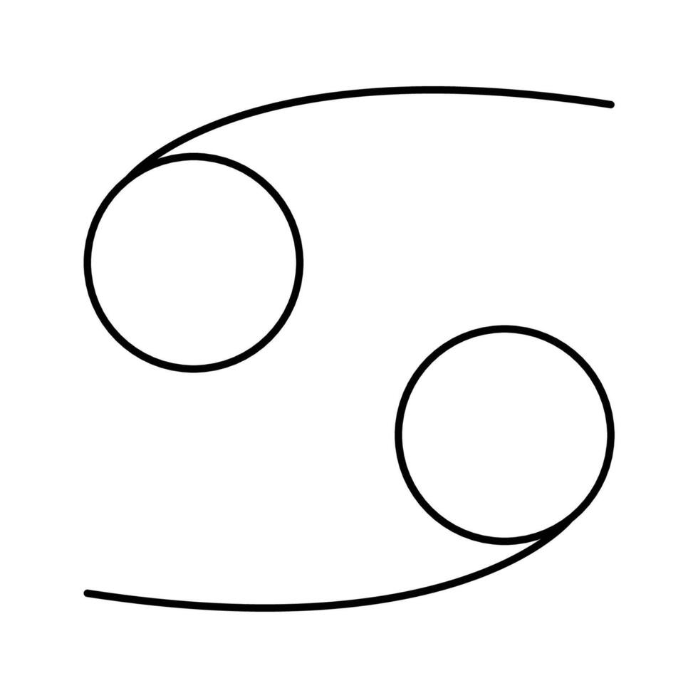 The zodiac sign is Gemini. Editable vector icon in a minimalistic style.