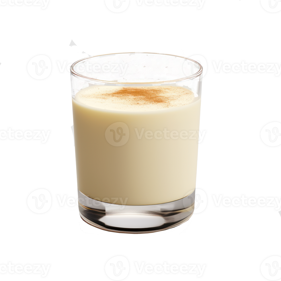 AI generated a glass of milk with cinnamon on top png
