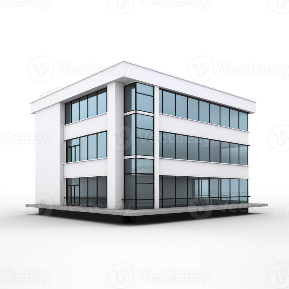 ai généré 3d le rendu de une moderne Bureau bâtiment png