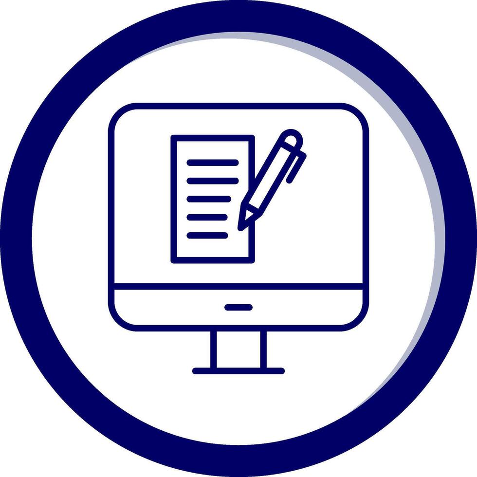 Computer Copywriting Vecto Icon vector