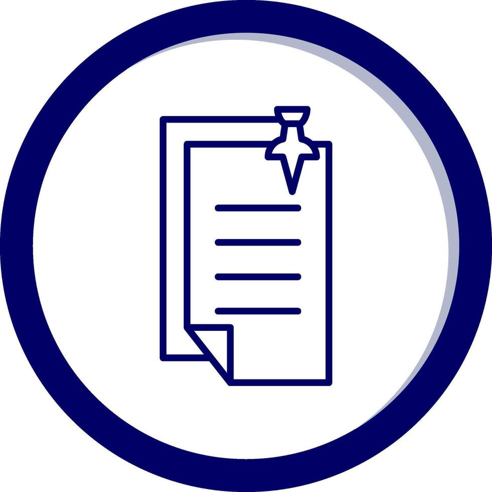 Pin Notes Vecto Icon vector