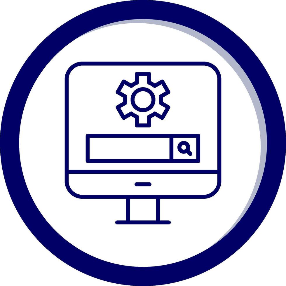 Computer Search Engine Vecto Icon vector