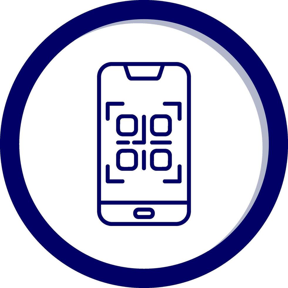 Smartphone QR Code Vecto Icon vector