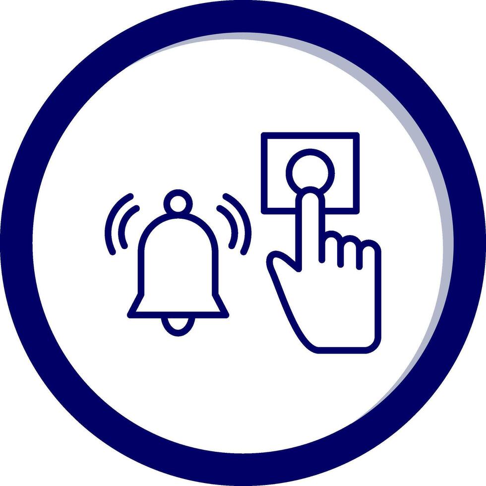 Emergency Alarm Button Vecto Icon vector