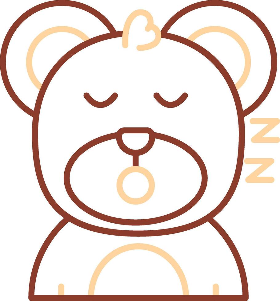 Sleep Line Two Color Icon vector