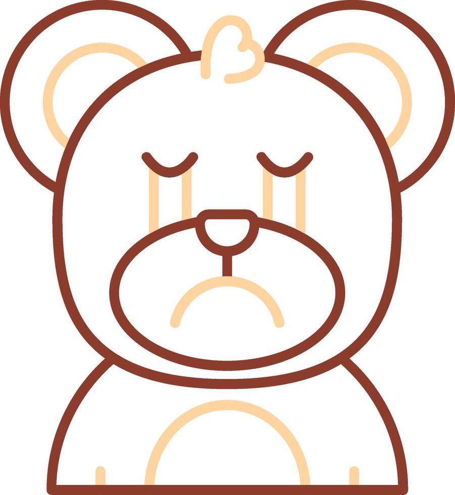 Cry Line Two Color Icon vector